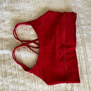 Red Lululemon Sports bra